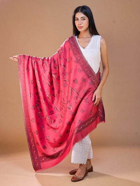 Women's Kani Floral Wool Shawl